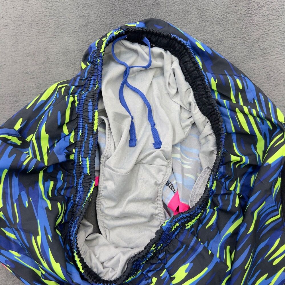 Nike Womens Running Shorts Size M Blue Black Pink Lined Athletic Drawstring - Picture 4 of 9